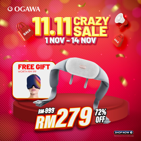 [Apply Code: 6TT31] [New Arrival 2025] Ogawa by Ogawa WonderEase Portable Neck & Back Massager